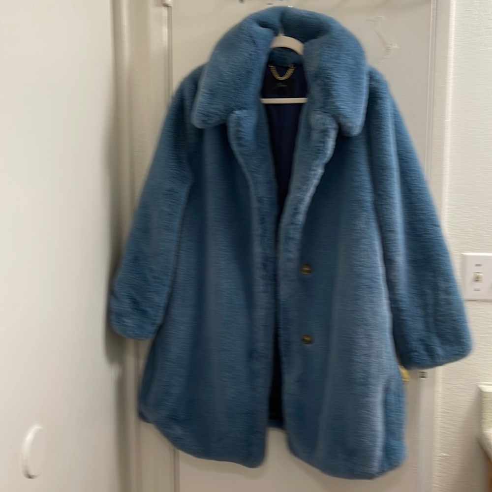 J Crew faux fur teddy coat